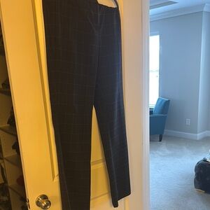 Women’s Black Checkered/Striped Pants